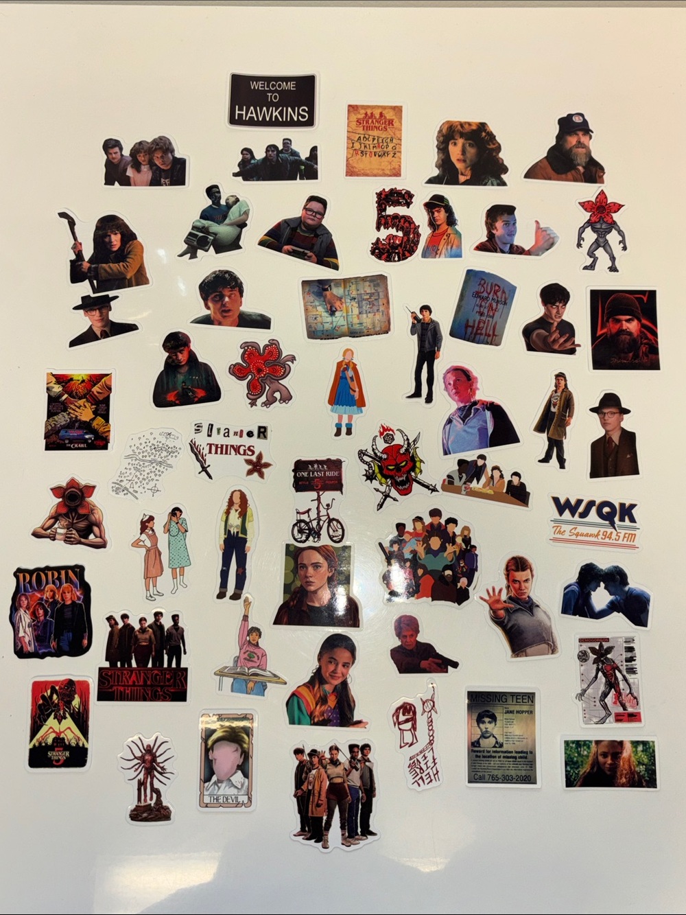 Stranger Things Stickers 52 Multi-Color Home creepy stick on tv series iconic